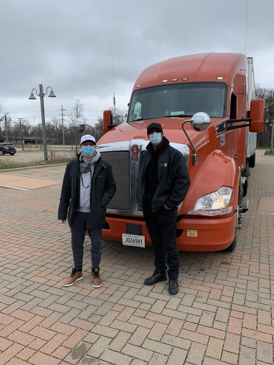 Daniel with Robert Myers, his driver of over five years, 2020